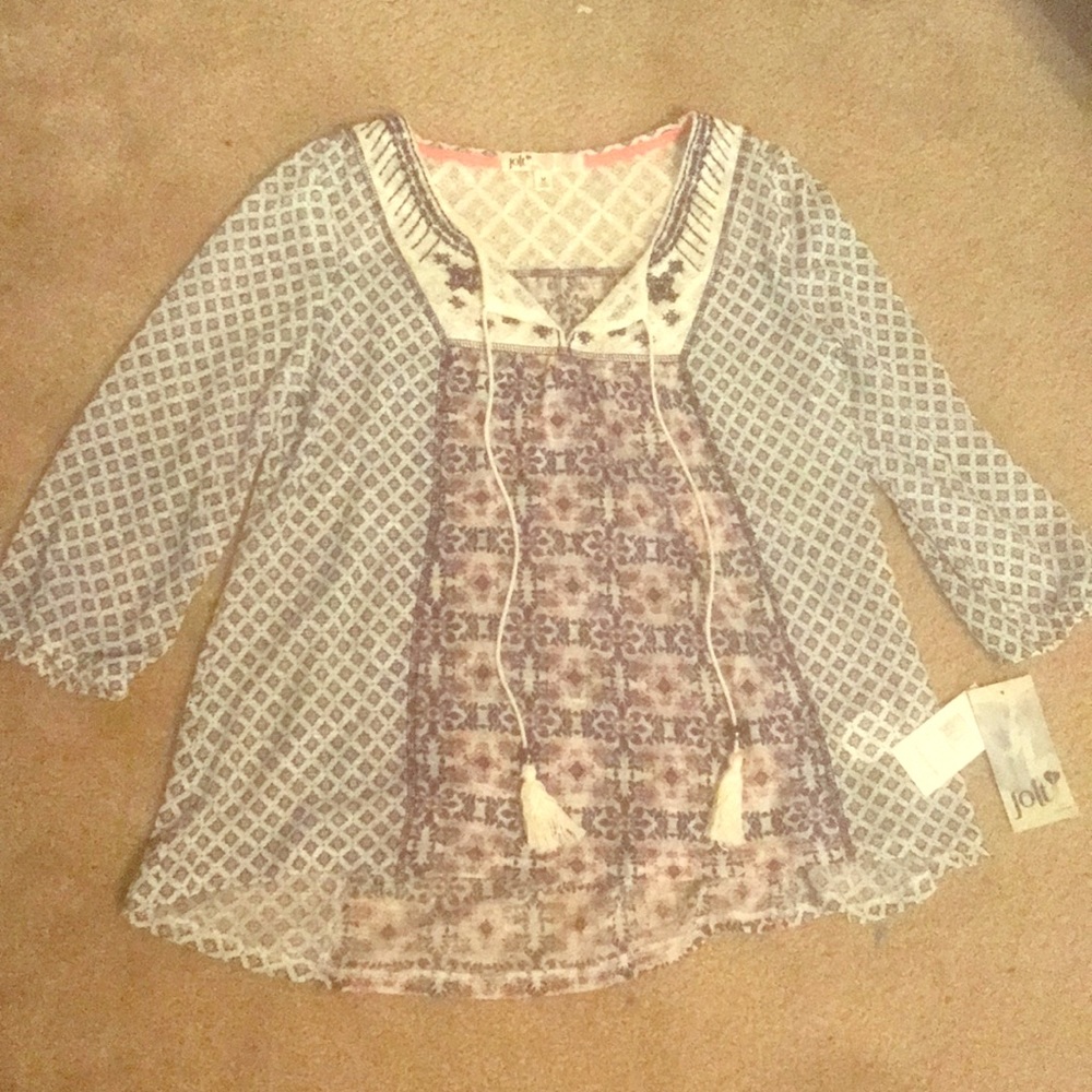 Jolt peasant knit top